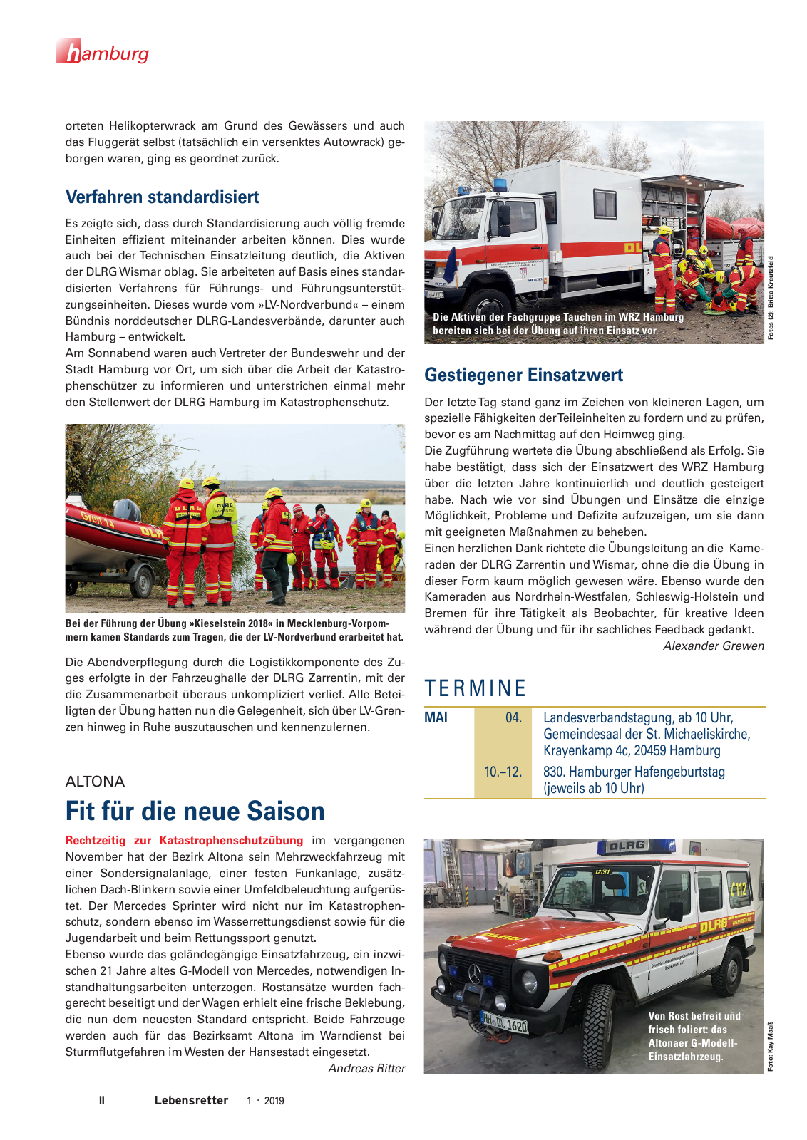 Vorschau Lebensretter 1/2019 –  Regionalausgabe Hamburg Seite 4