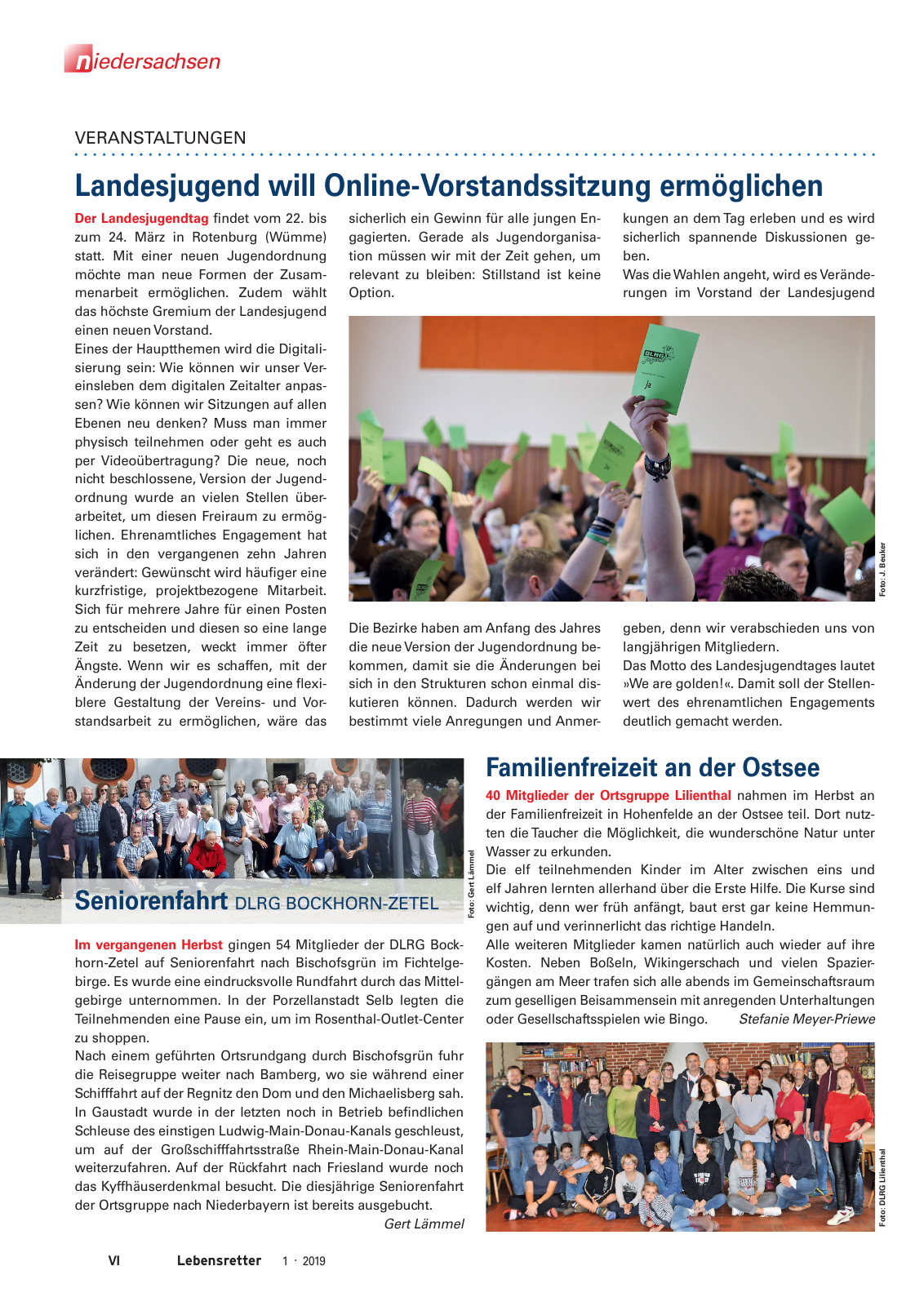 Vorschau Lebensretter 1/2019 –  Regionalausgabe Niedersachsen Seite 8