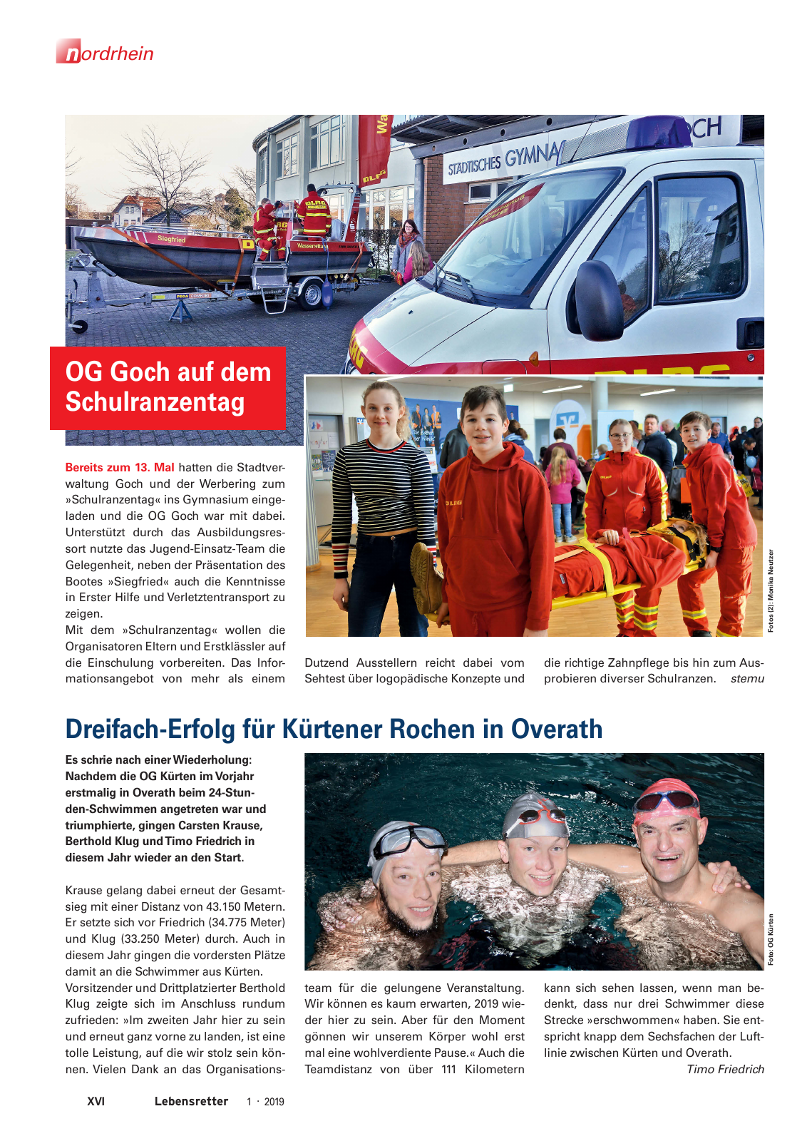 Vorschau Lebensretter 1/2019 –  Regionalausgabe Nordrhein Seite 18
