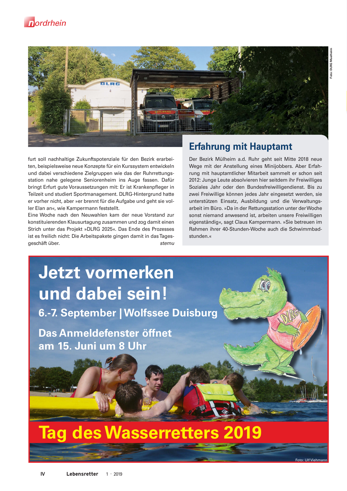 Vorschau Lebensretter 1/2019 –  Regionalausgabe Nordrhein Seite 6