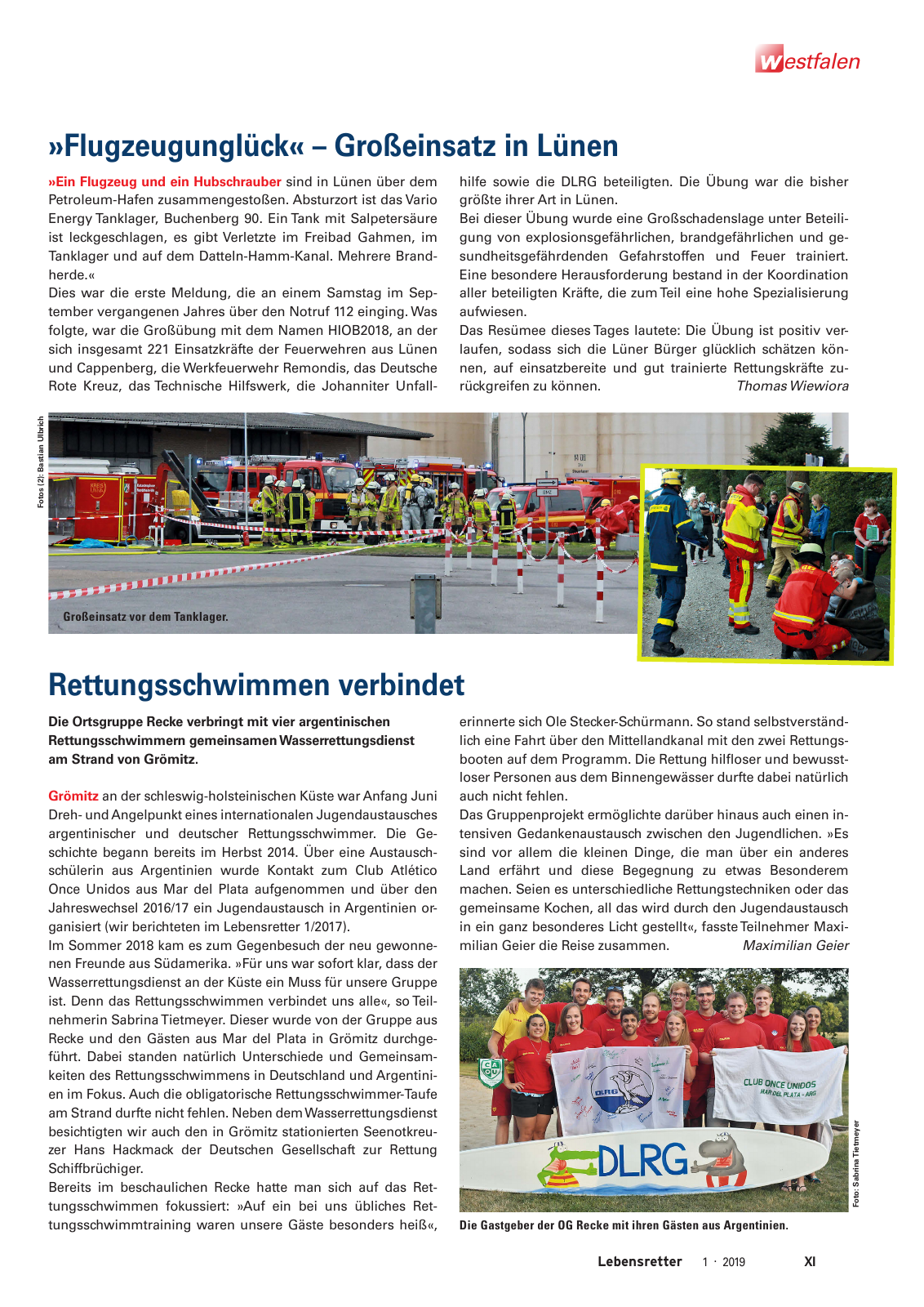 Vorschau Lebensretter 1/2019 –  Regionalausgabe Westfalen Seite 13