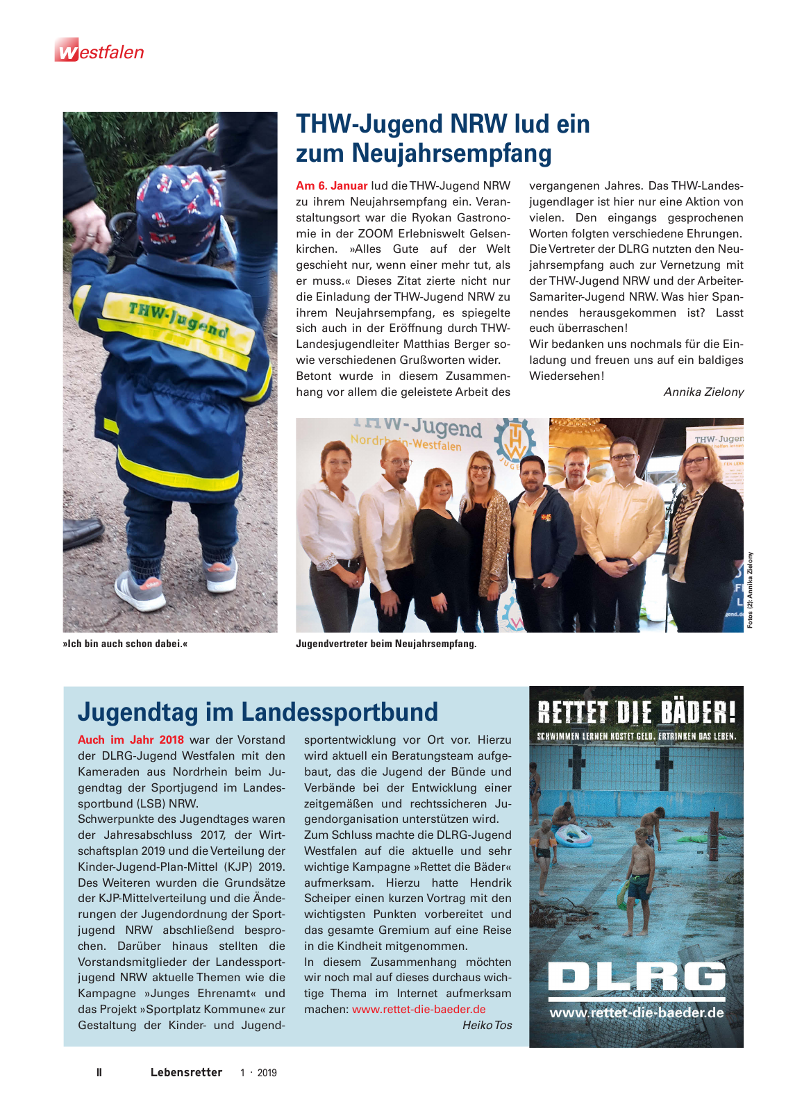 Vorschau Lebensretter 1/2019 –  Regionalausgabe Westfalen Seite 4
