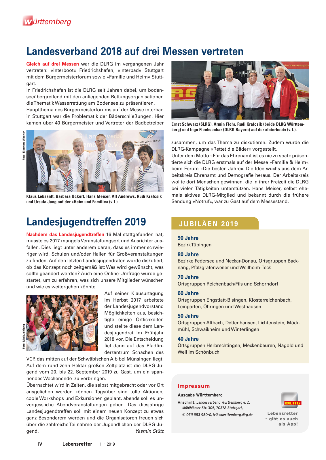 Vorschau Lebensretter 1/2019 –  Regionalausgabe Wuerttemberg Seite 6