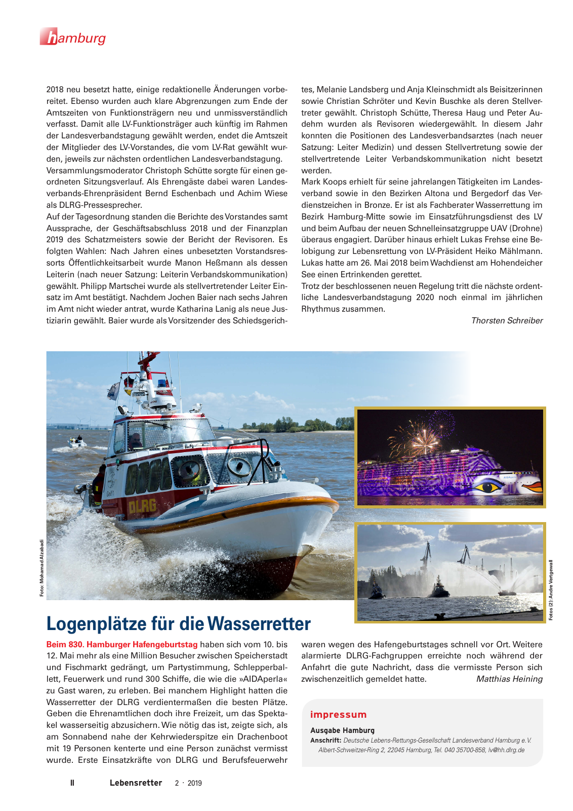 Vorschau Lebensretter 2/2019 - Hamburg Regionalausgabe Seite 4