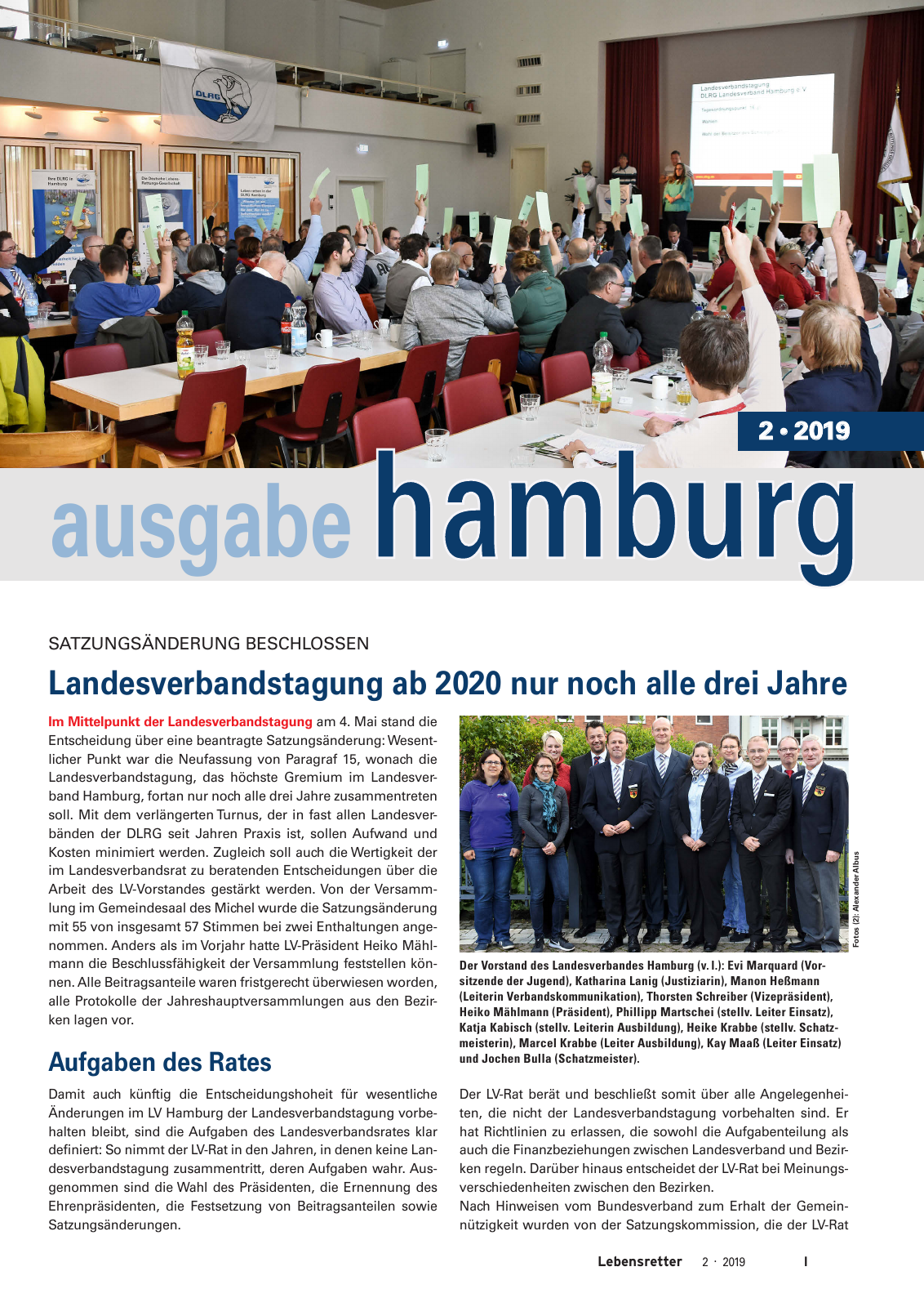 Vorschau Lebensretter 2/2019 - Hamburg Regionalausgabe Seite 3