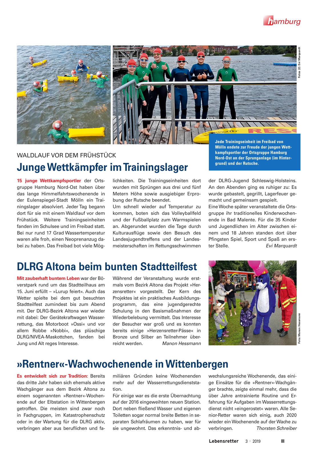 Vorschau Lebensretter 3/2019 - Hamburg Regionalausgabe Seite 5
