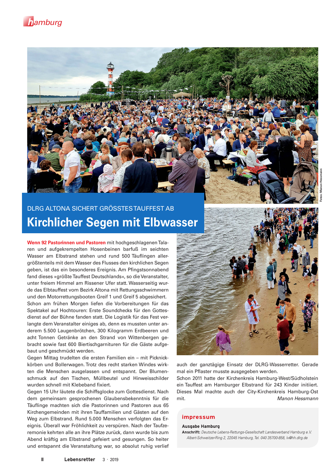 Vorschau Lebensretter 3/2019 - Hamburg Regionalausgabe Seite 4