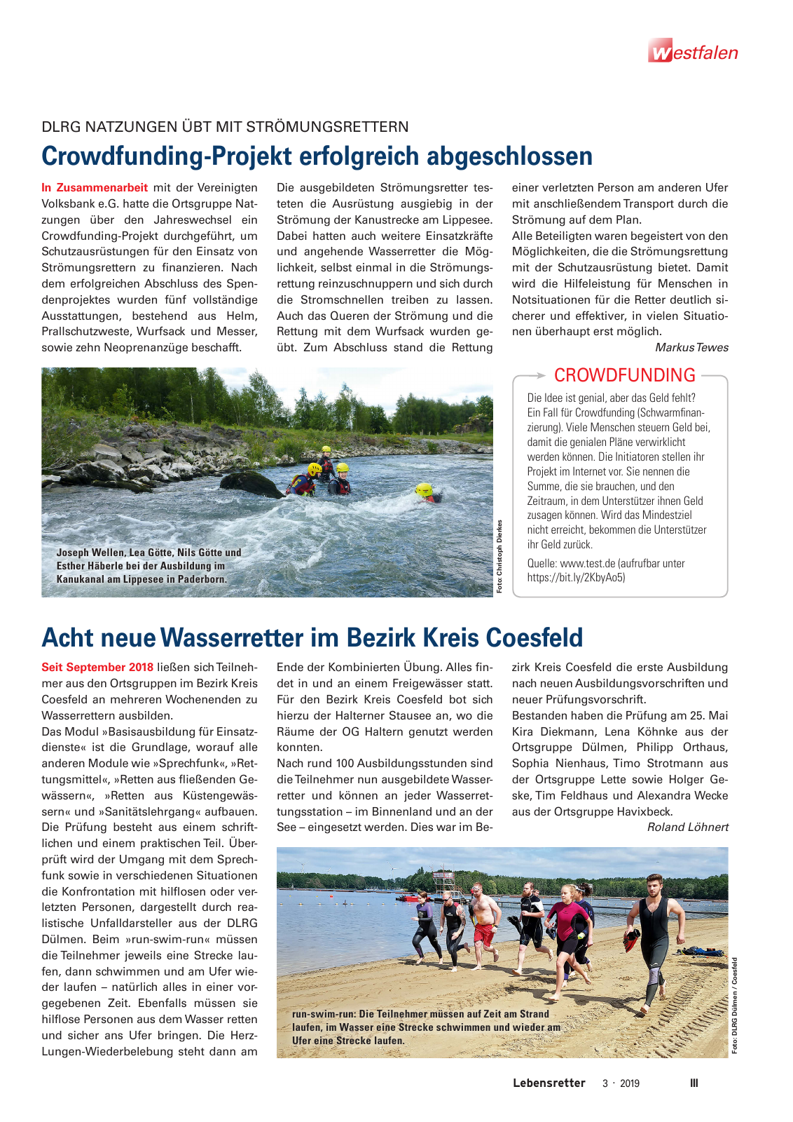 Vorschau Lebensretter 3/2019 - Westfalen Regionalausgabe Seite 5
