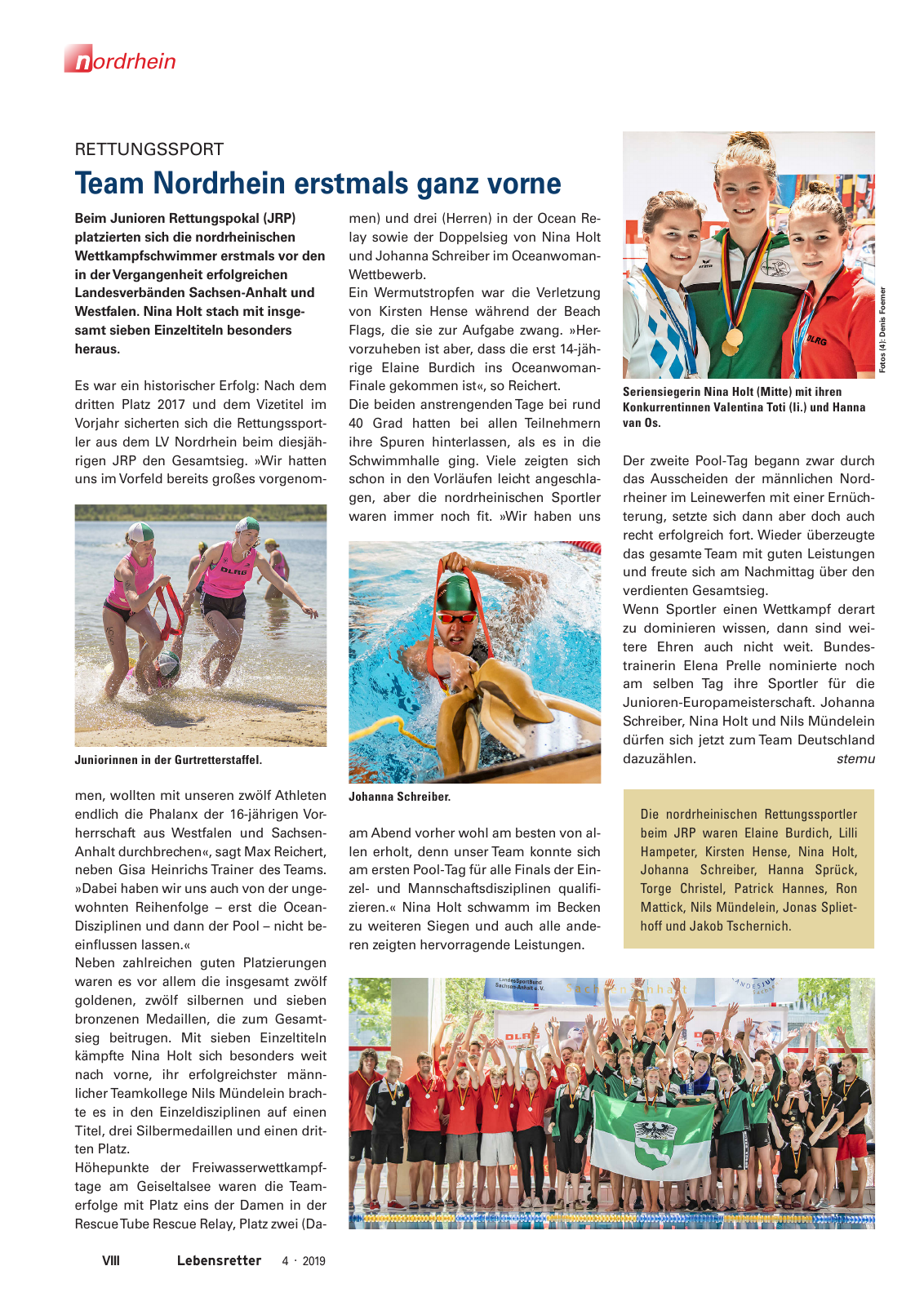 Vorschau Lebensretter 4/2019 -  Nordrhein Regionalausgabe Seite 10