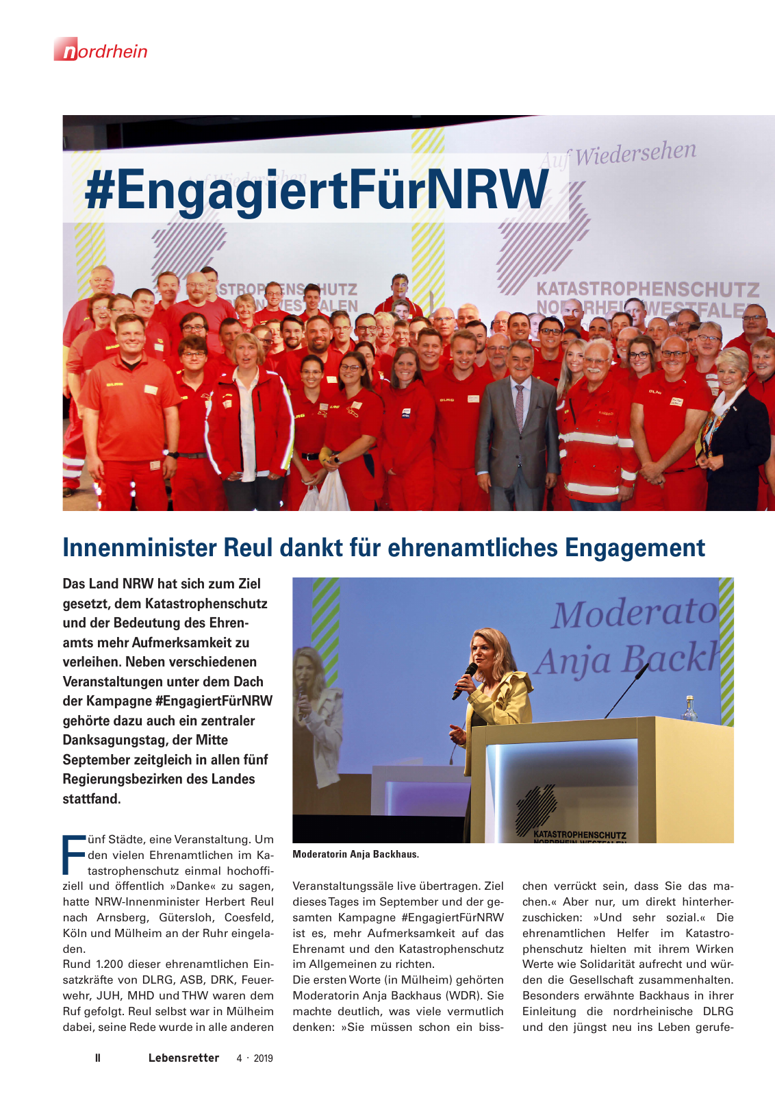 Vorschau Lebensretter 4/2019 -  Nordrhein Regionalausgabe Seite 4