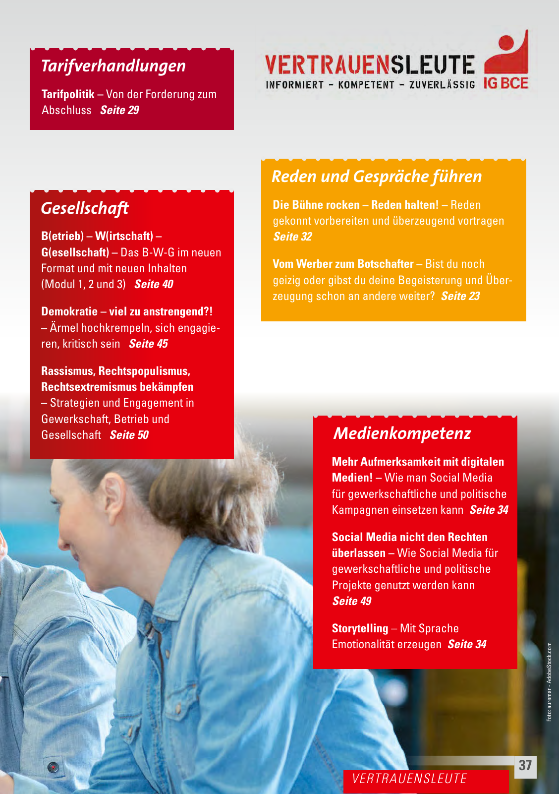 Vorschau IG BCE Bildungsprogramm 2021 Seite 37