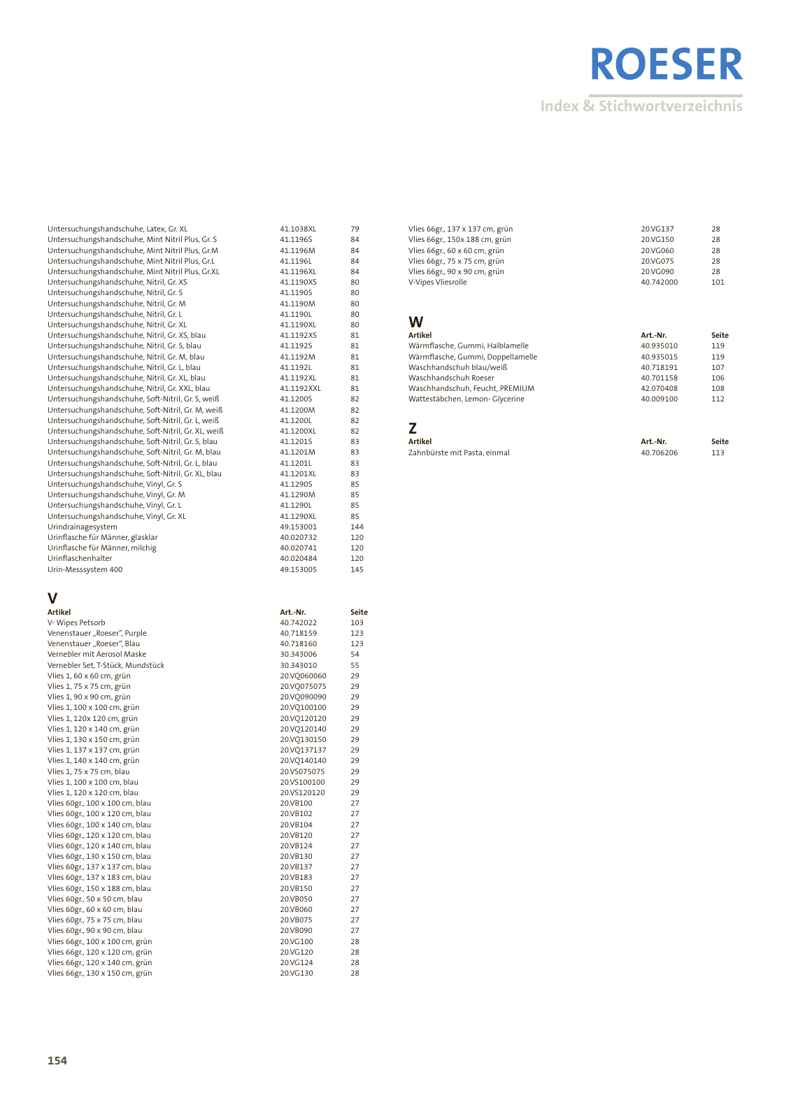 Vorschau ROESER-Katalog 1/2013 Seite 154
